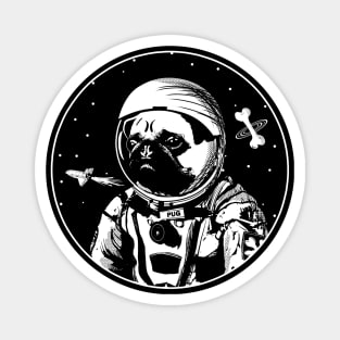 Astronaut Pug The Space Dog Magnet